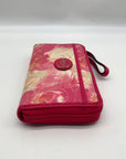 Coach Multi-Color Canvas  Zip Around Wristlet