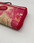 Coach Multi-Color Canvas  Zip Around Wristlet