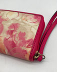 Coach Multi-Color Canvas  Zip Around Wristlet