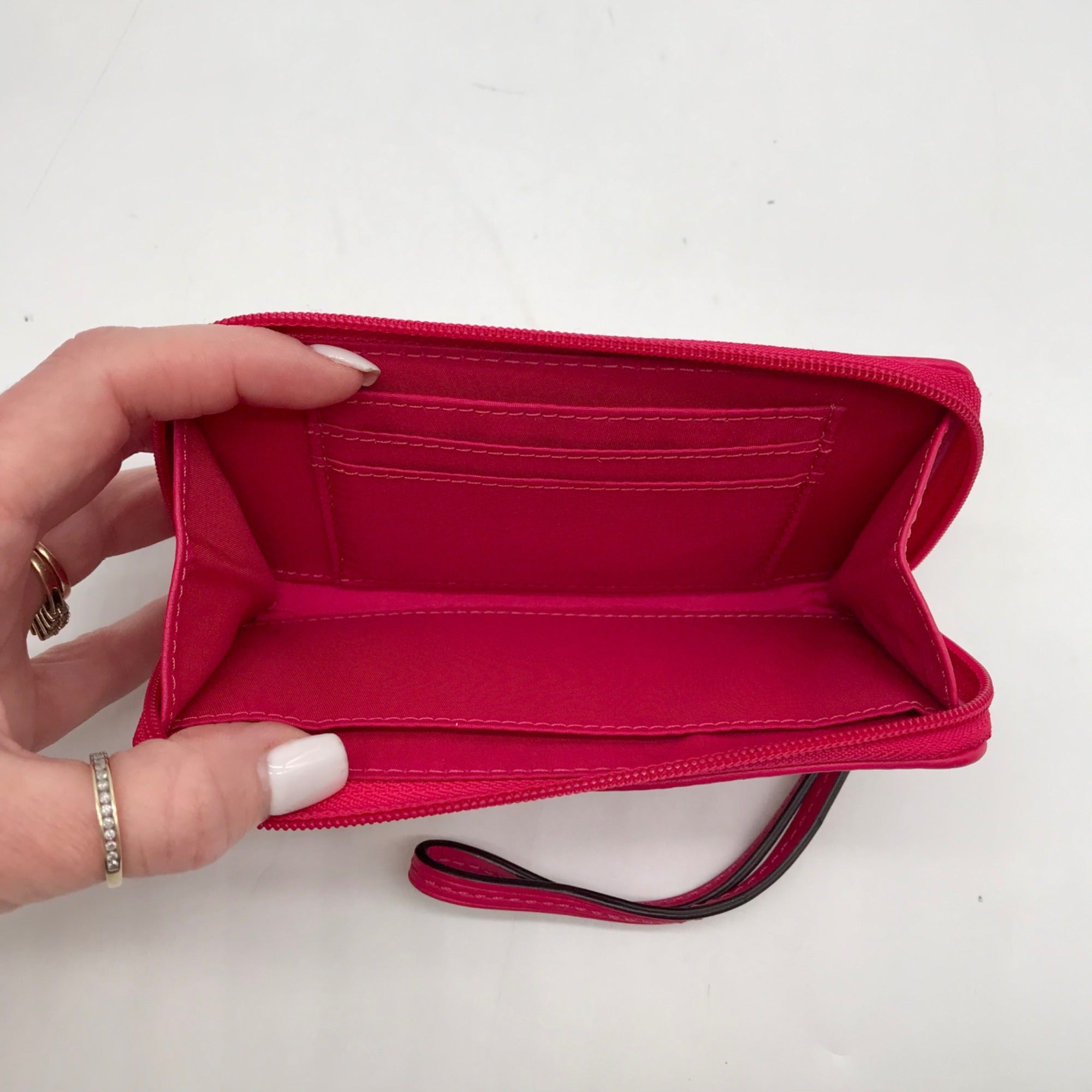 Coach Multi-Color Canvas  Zip Around Wristlet
