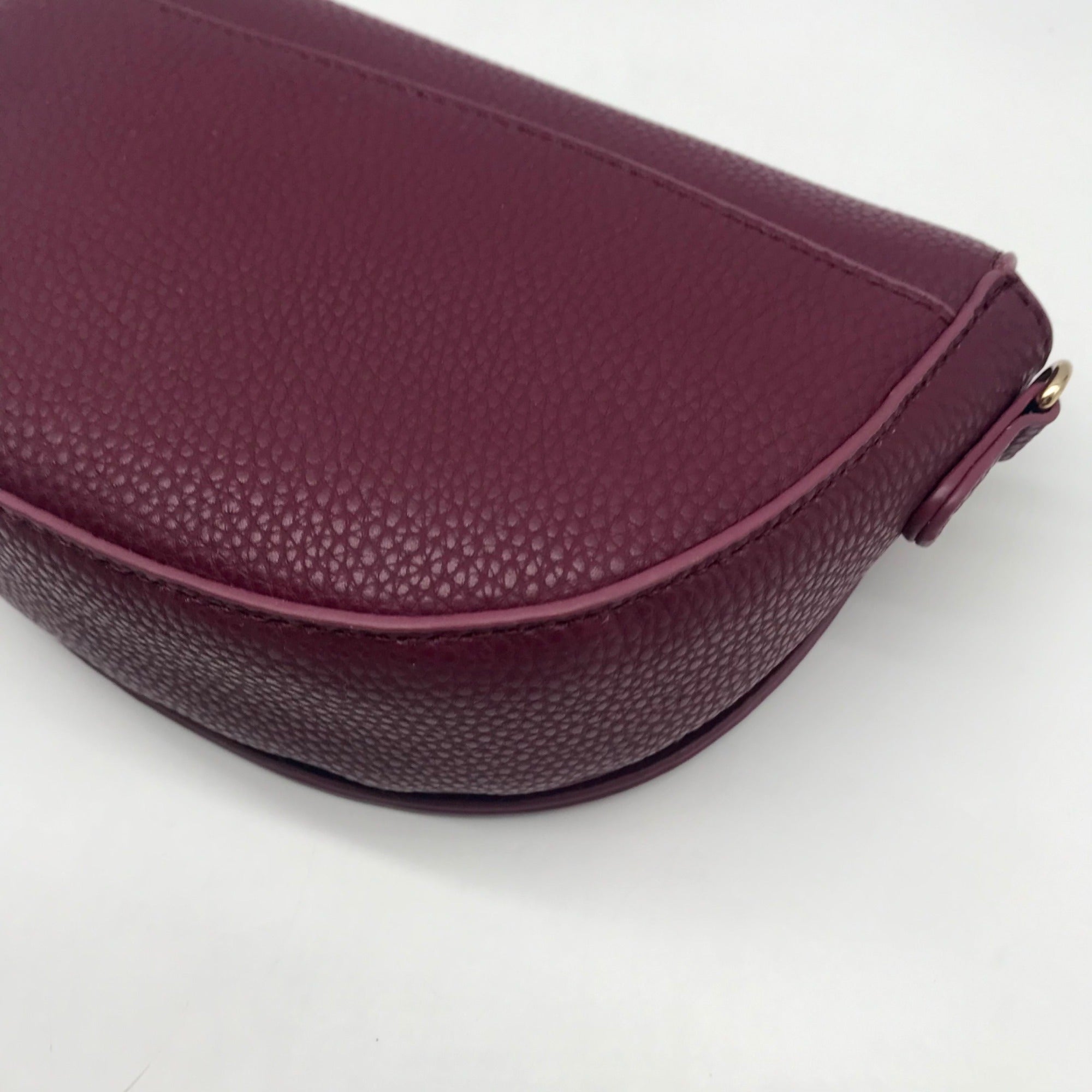 Kedzie Burgundy Faux Leather Crossbody Shoulder Bag