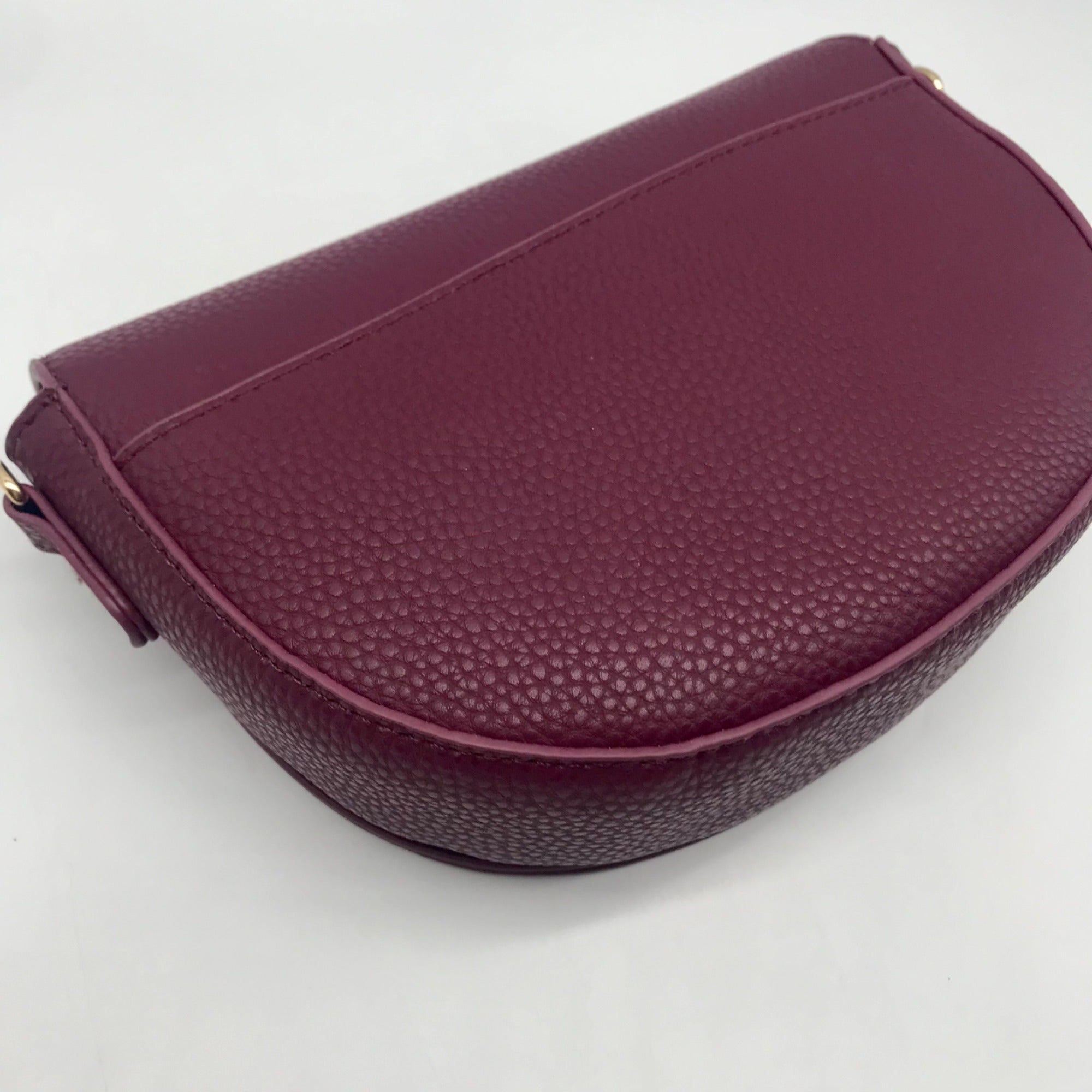 Kedzie Burgundy Faux Leather Crossbody Shoulder Bag
