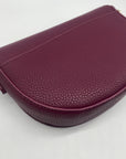 Kedzie Burgundy Faux Leather Crossbody Shoulder Bag