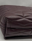 I.N.C. International Concepts Purple Faux Leather Soft Ajae Quilted Shoulder Bag
