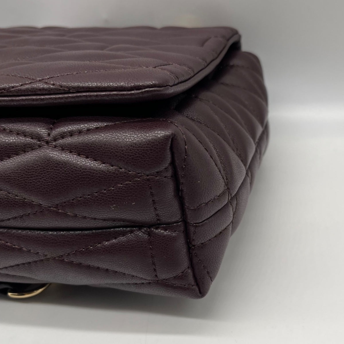 I.N.C. International Concepts Purple Faux Leather Soft Ajae Quilted Shoulder Bag