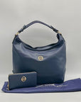 Marilyn Monroe Navy Blue Faux Leather Hobo Bag