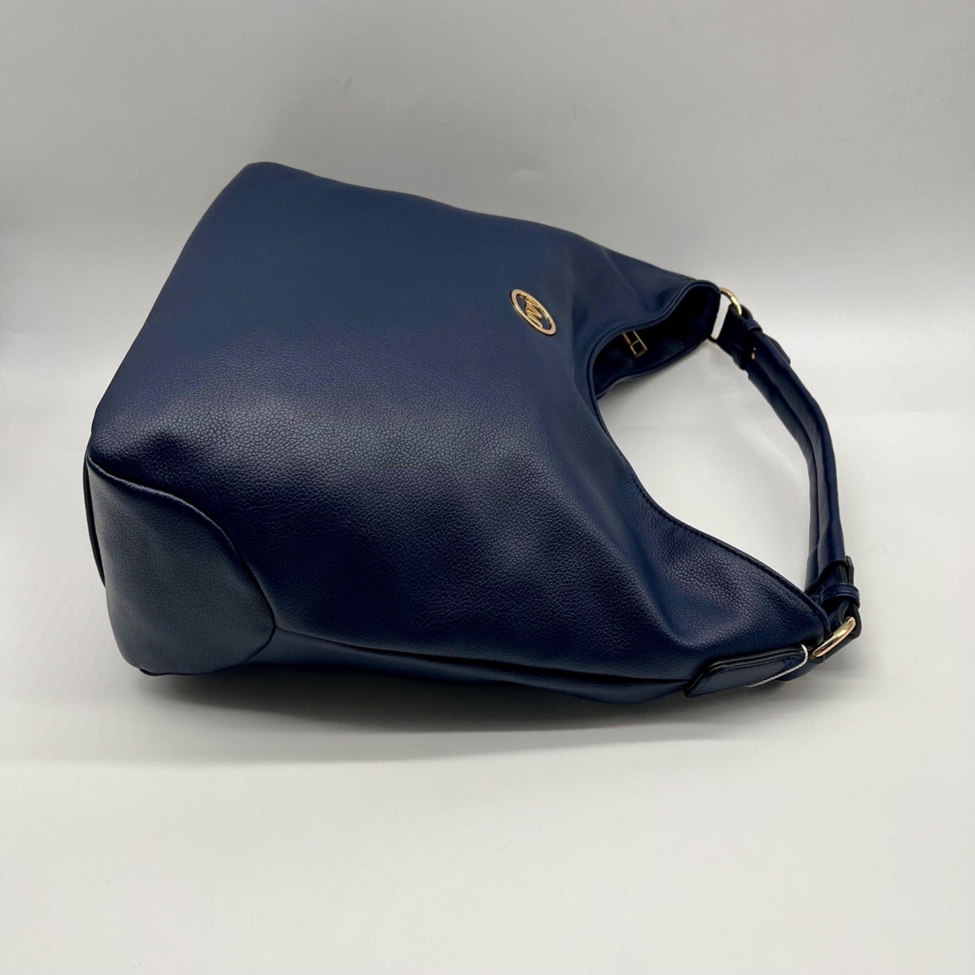 Marilyn Monroe Navy Blue Faux Leather Hobo Bag