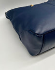 Marilyn Monroe Navy Blue Faux Leather Hobo Bag