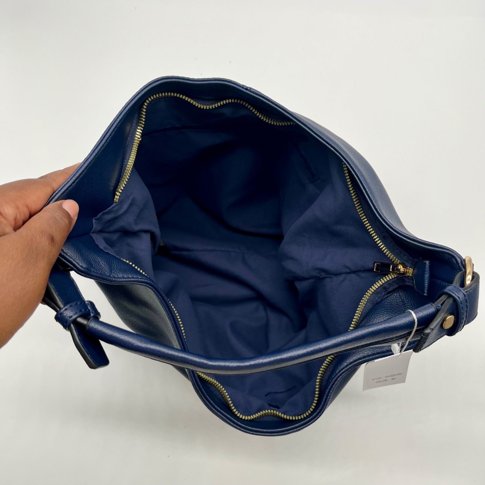 Marilyn Monroe Navy Blue Faux Leather Hobo Bag