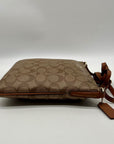 Coach Brown Signature North/South Crossbody Bag