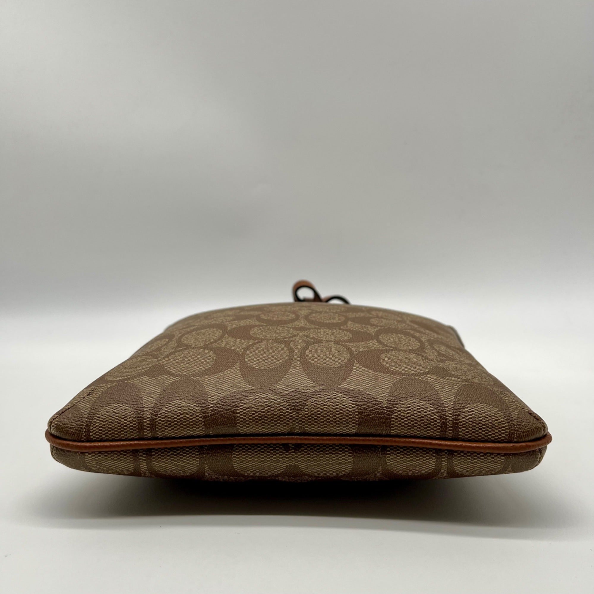 Coach Brown Signature North/South Crossbody Bag