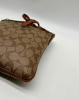 Coach Brown Signature North/South Crossbody Bag