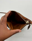 Coach Brown Signature North/South Crossbody Bag