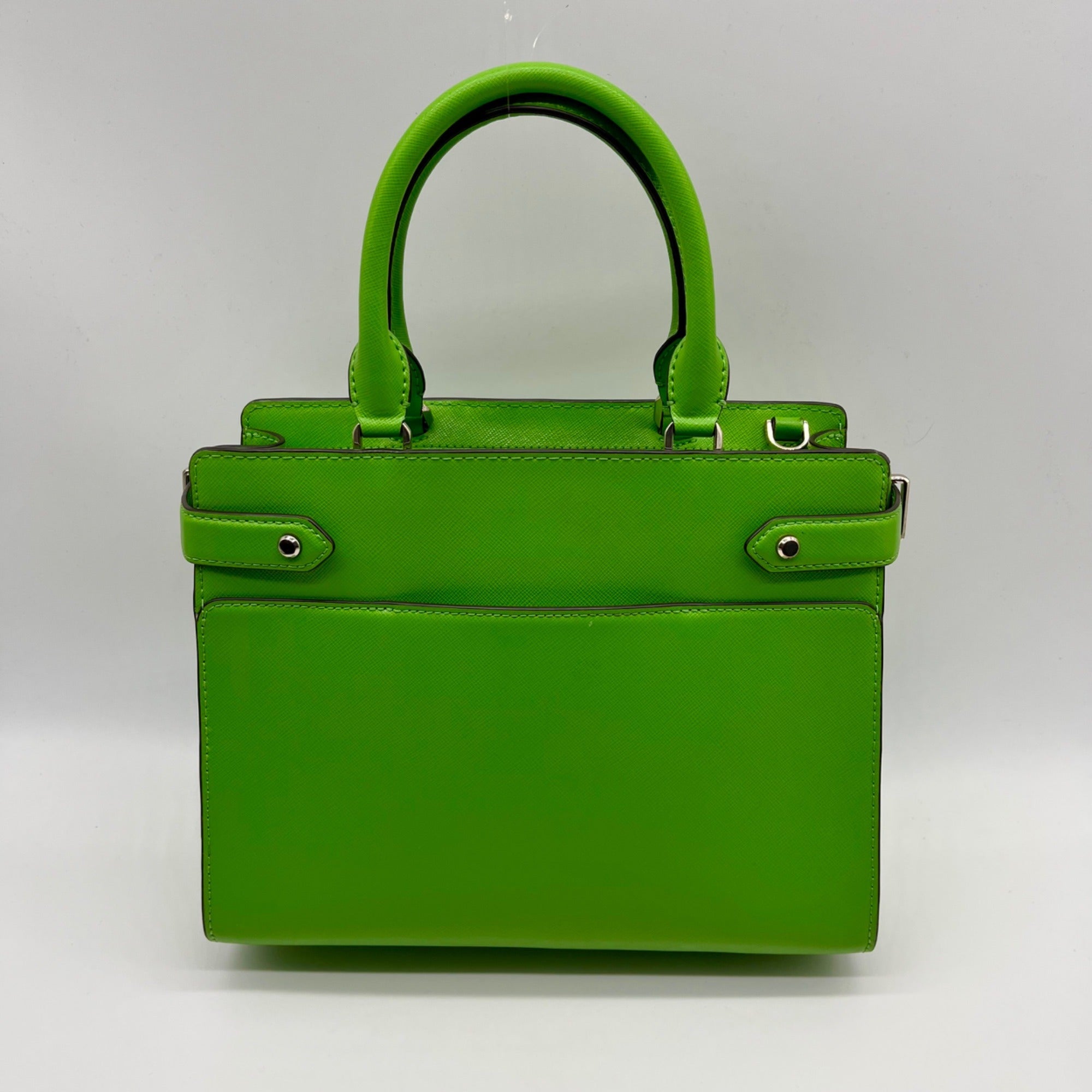 Kate Spade Bright Green Saffiano Leather Staci Satchel Bag