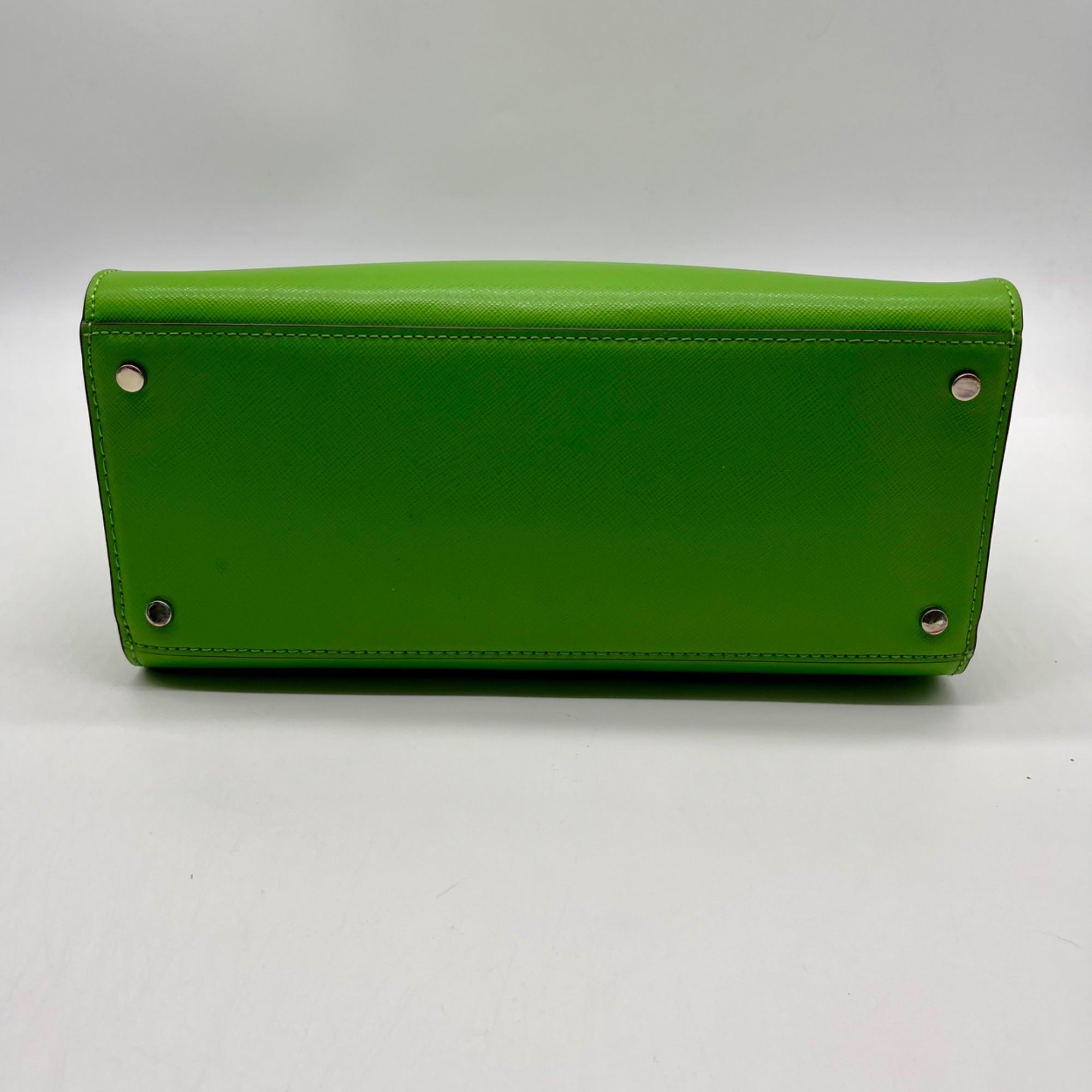 Kate Spade Bright Green Saffiano Leather Staci Satchel Bag