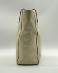 Coach Cream Pebbled Leather Turnlock Tote Bag-F12164