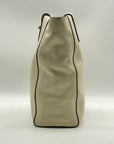 Coach Cream Pebbled Leather Turnlock Tote Bag-F12164
