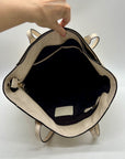 Coach Cream Pebbled Leather Turnlock Tote Bag-F12164