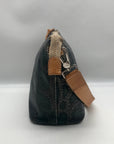 Concuela Dark Blue Snake Embossed Rattler Downtown Shoulder Bag