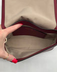 Michael Kors Mulberry Leather Small Nessa Messenger Crossbody Bag