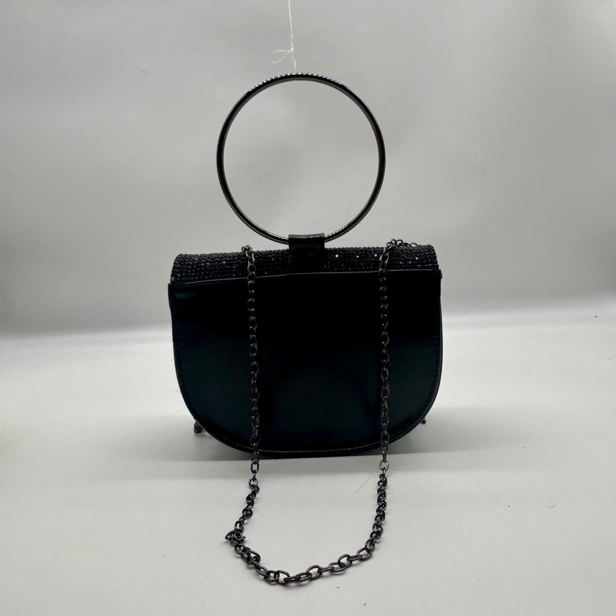 MMs Brands Black Faux Leather Clutch Bag