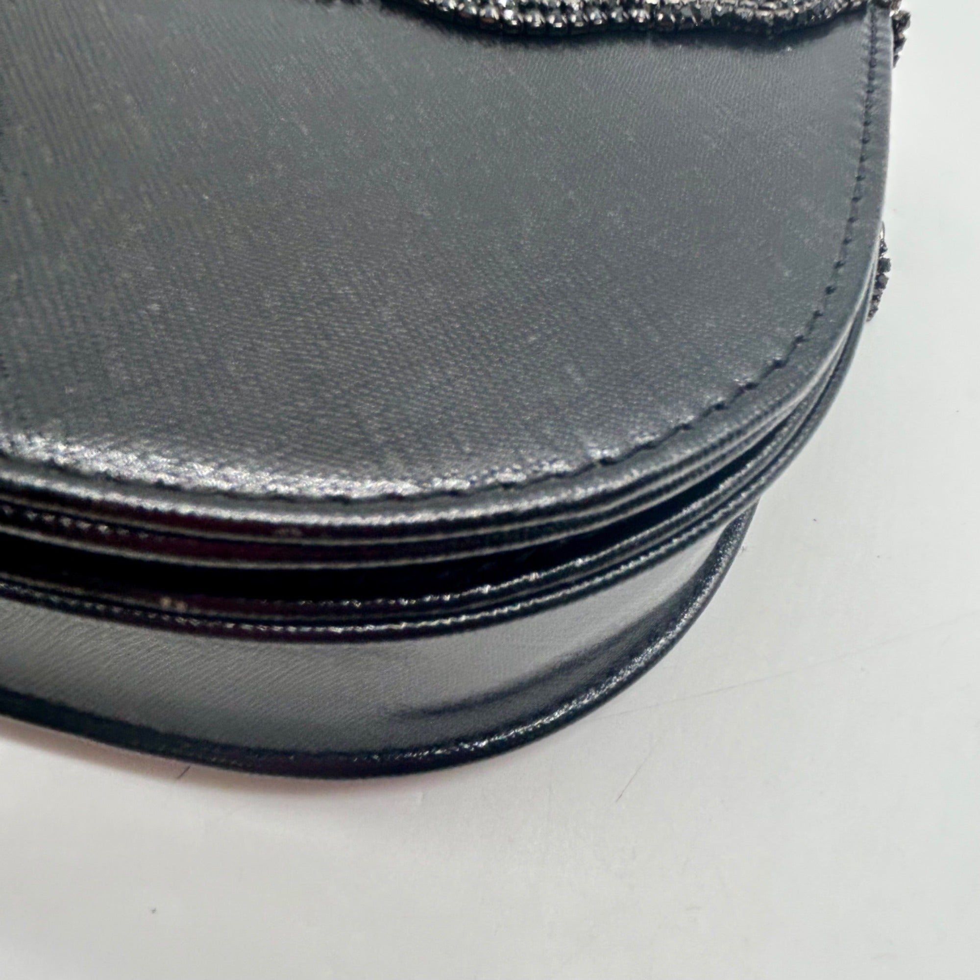 MMs Brands Black Faux Leather Clutch Bag