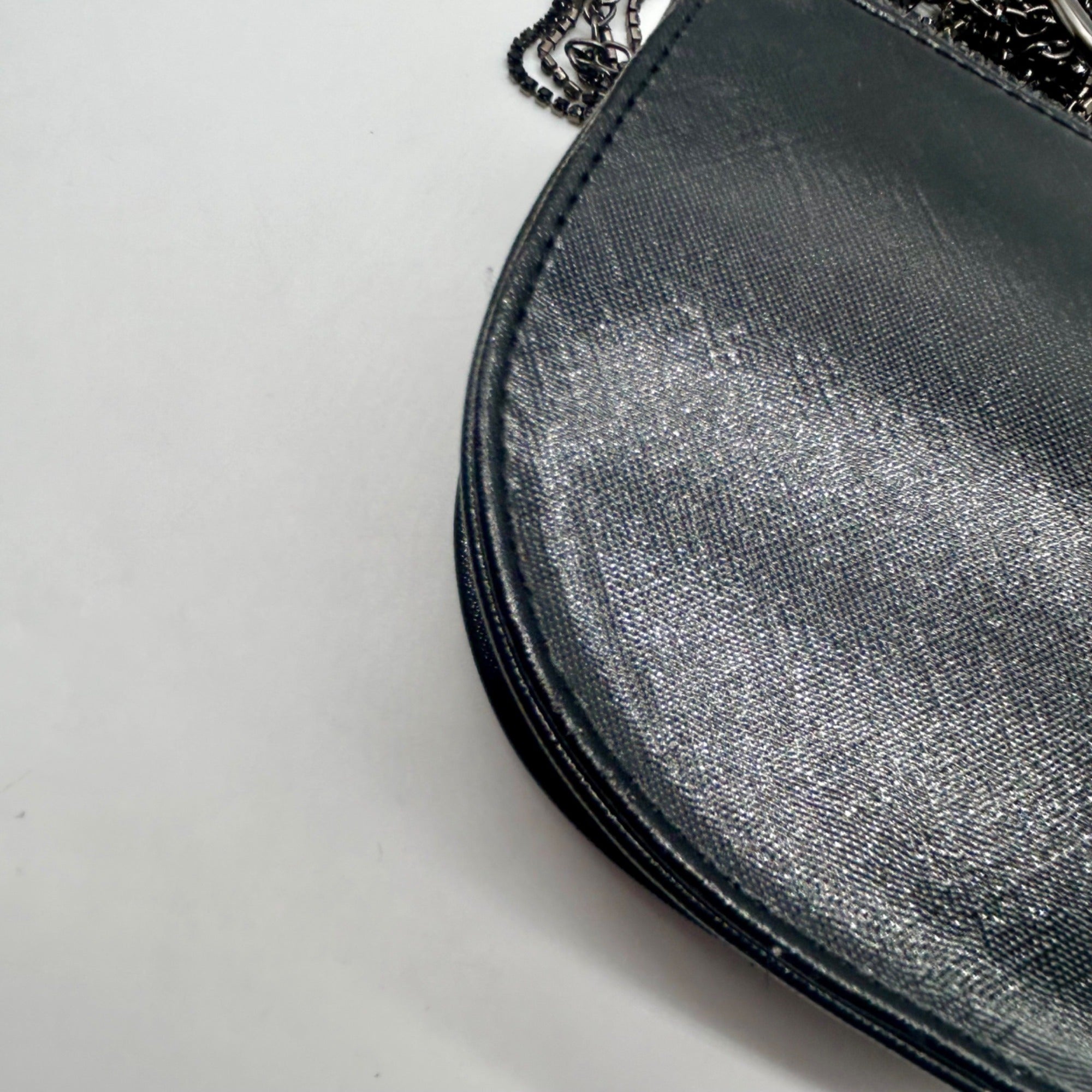 MMs Brands Black Faux Leather Clutch Bag