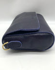 Portland Leather Goods Dark Blue Leather Crossbody Bag