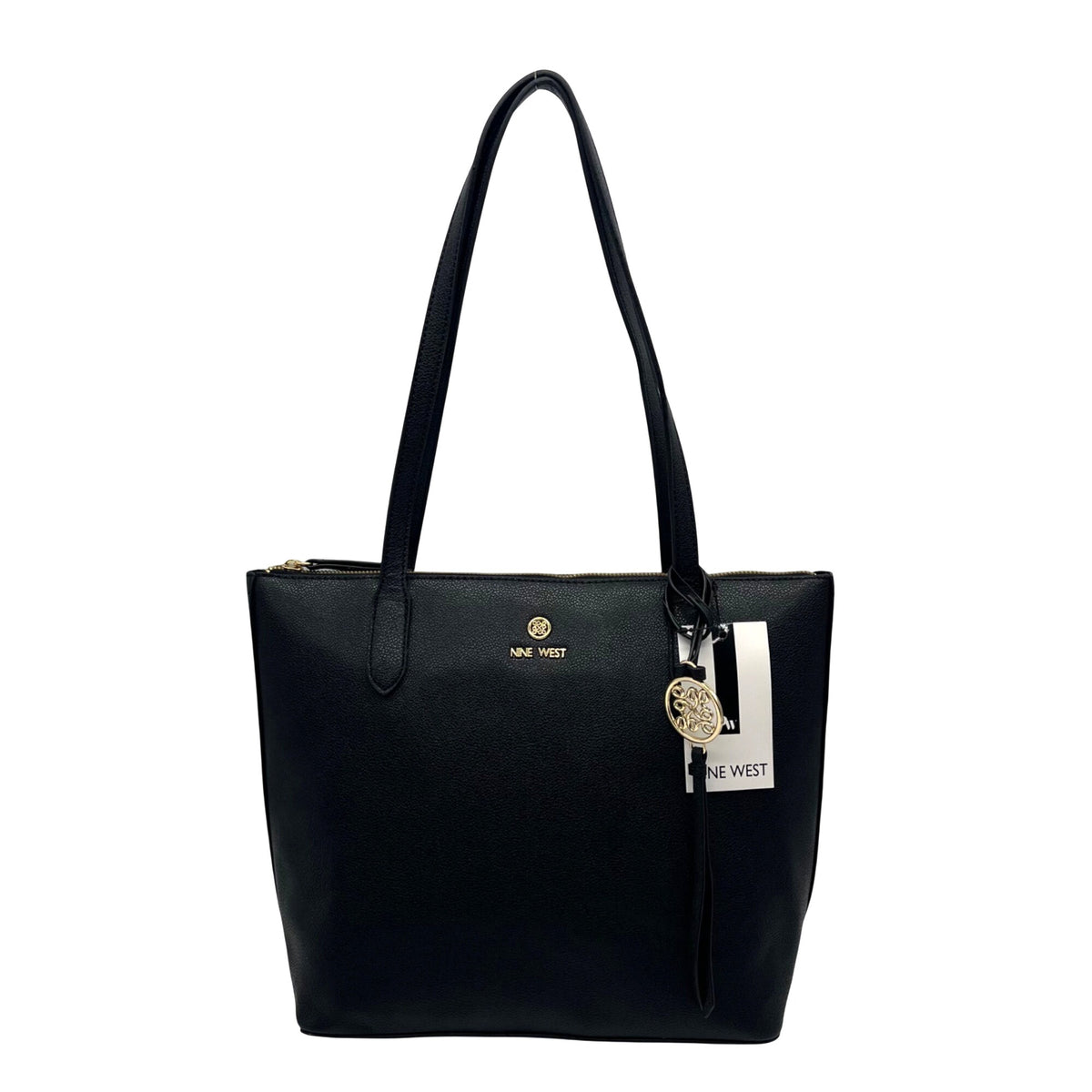 Nine West Black Faux Leather Convertible Shoulder Bag