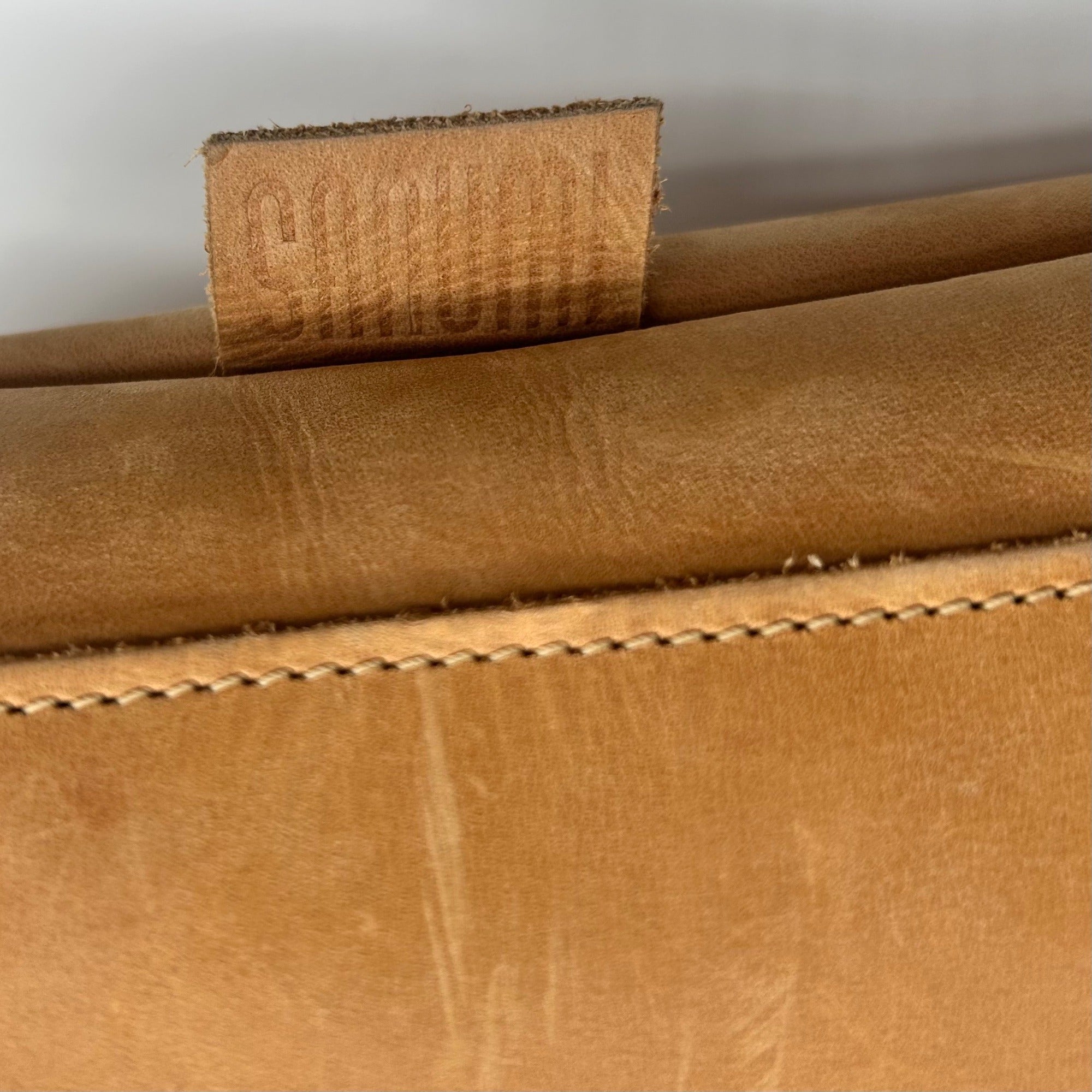 Sanumi Camel Leather Tote Bag