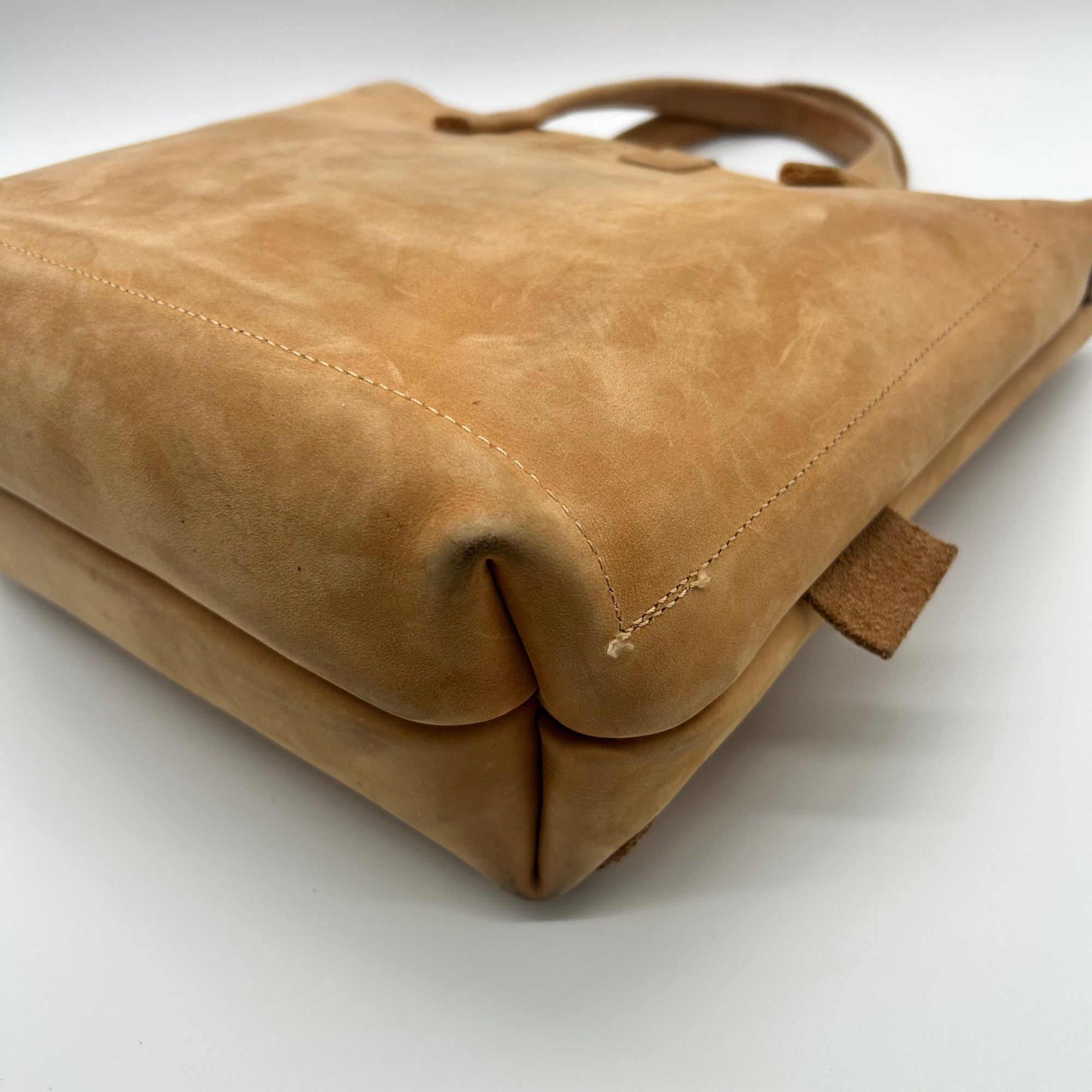 Sanumi Camel Leather Tote Bag