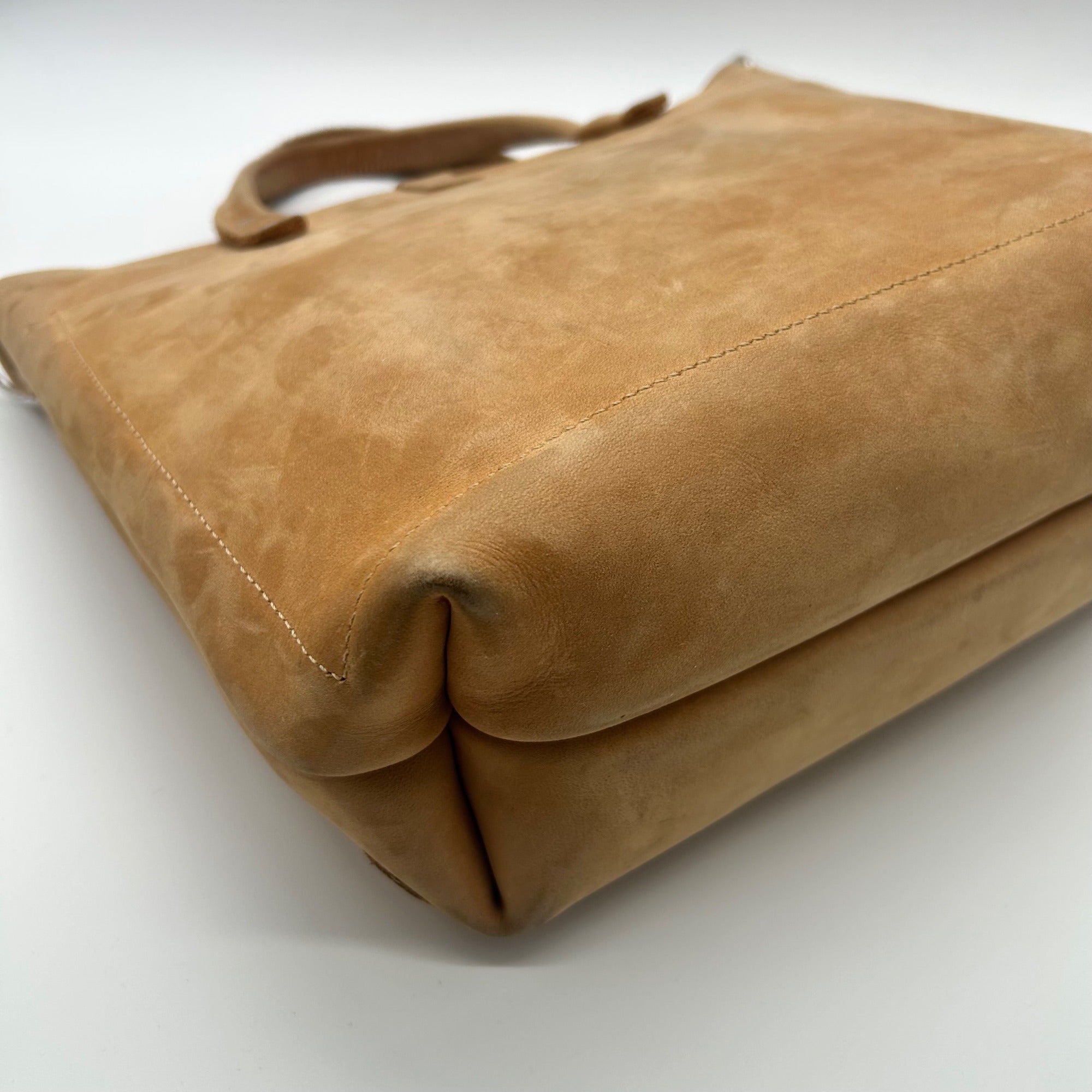 Sanumi Camel Leather Tote Bag
