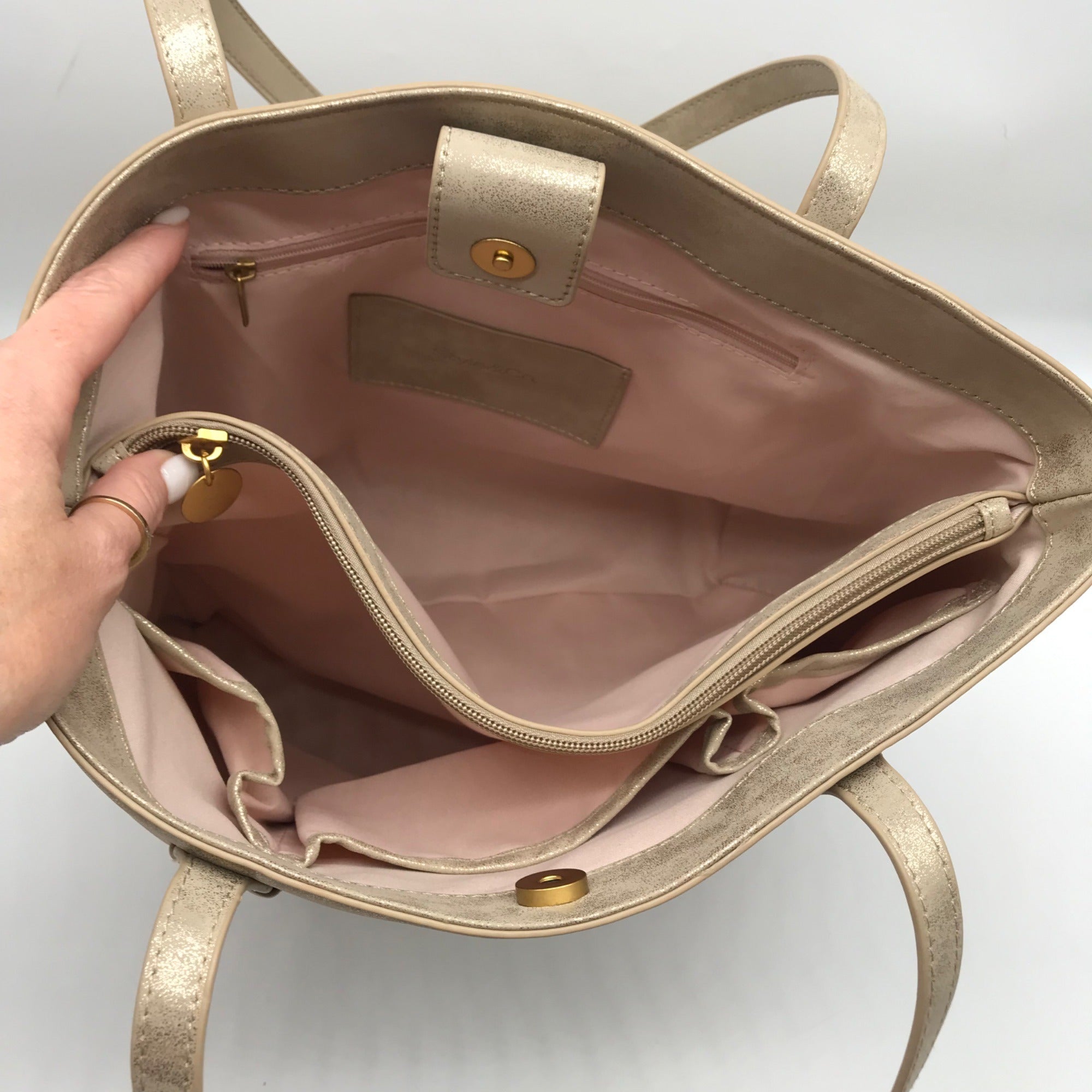 Style &amp; Co Metallic Whipstitch Tote Bag