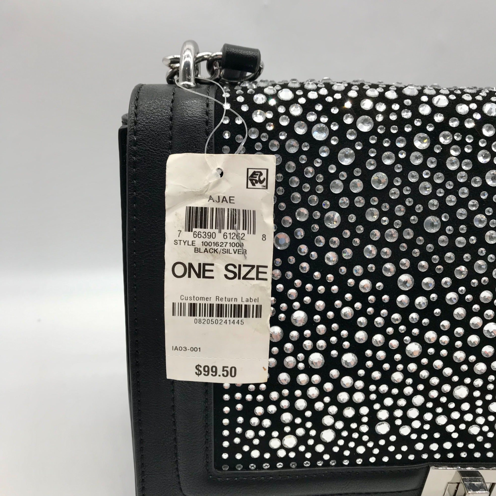 I.N.C. International Concepts Black Rhinestone Ajae Hotfix Shoulder Bag