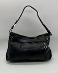 Franklin Covey Black Leather Veronica Shoulder Bag