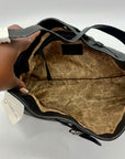 Franklin Covey Black Leather Veronica Shoulder Bag