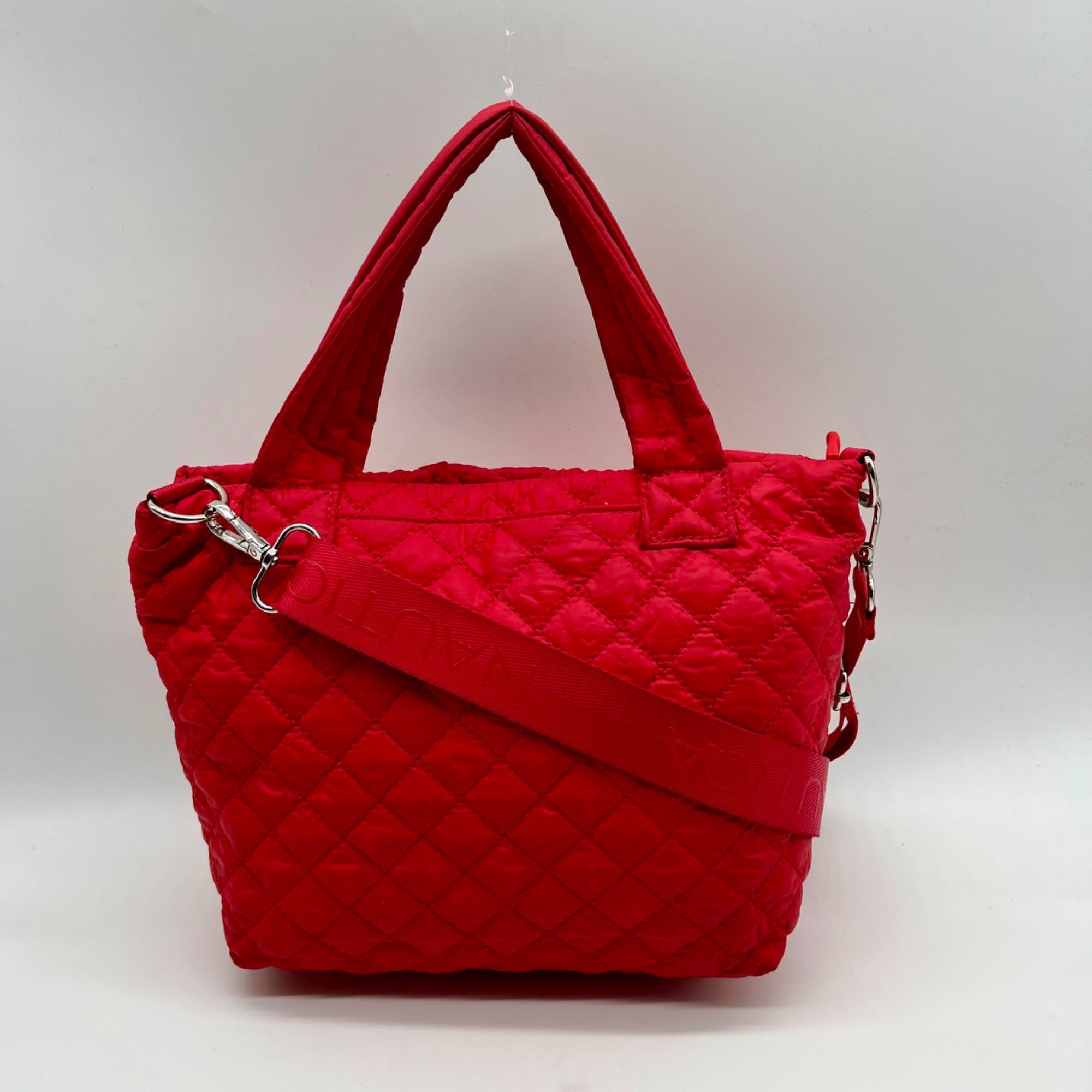 Nautica Red Quilted Satchel Crossbody Tote Bag