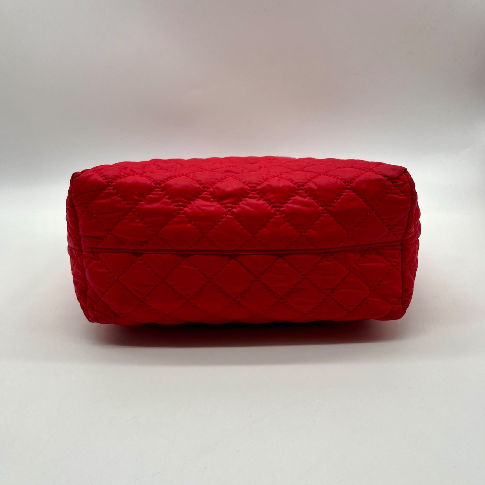 Nautica Red Quilted Satchel Crossbody Tote Bag