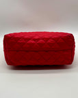 Nautica Red Quilted Satchel Crossbody Tote Bag