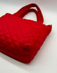 Nautica Red Quilted Satchel Crossbody Tote Bag
