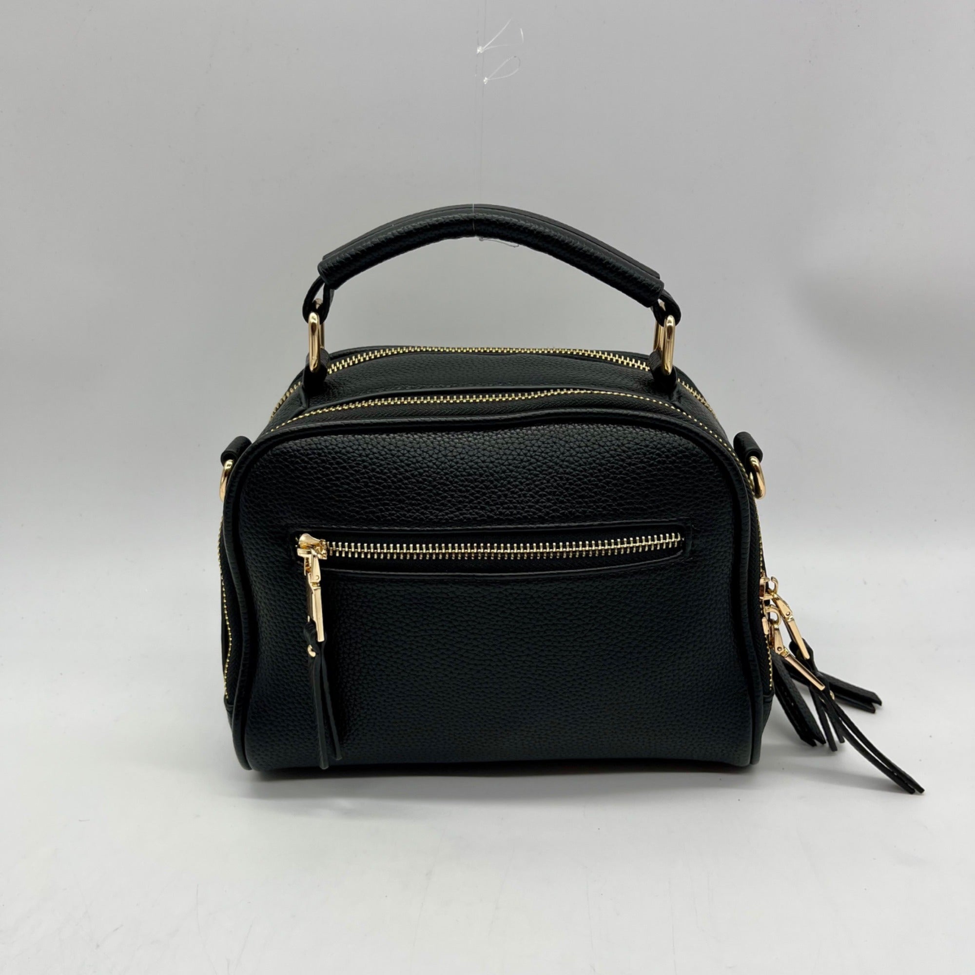 Madison West Black Leather Crossbody Bag