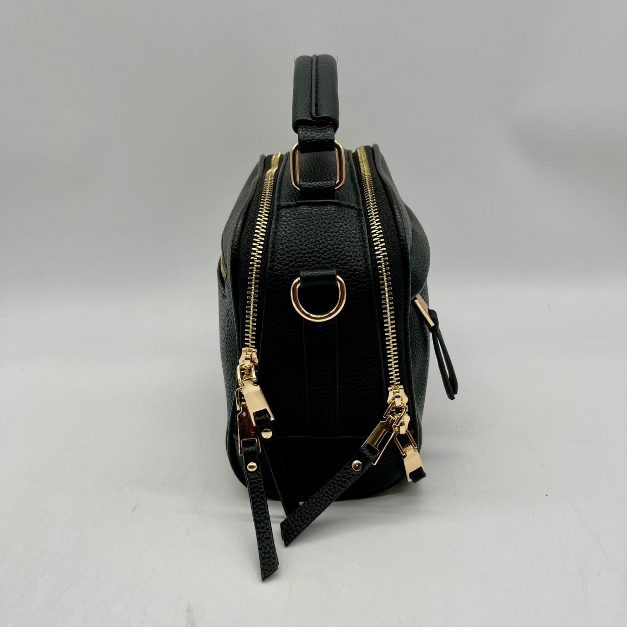 Madison West Black Leather Crossbody Bag