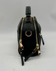 Madison West Black Leather Crossbody Bag