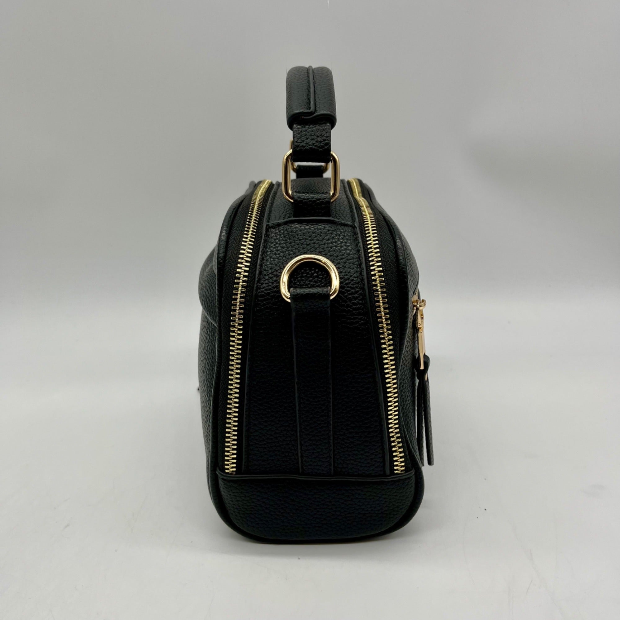 Madison West Black Leather Crossbody Bag