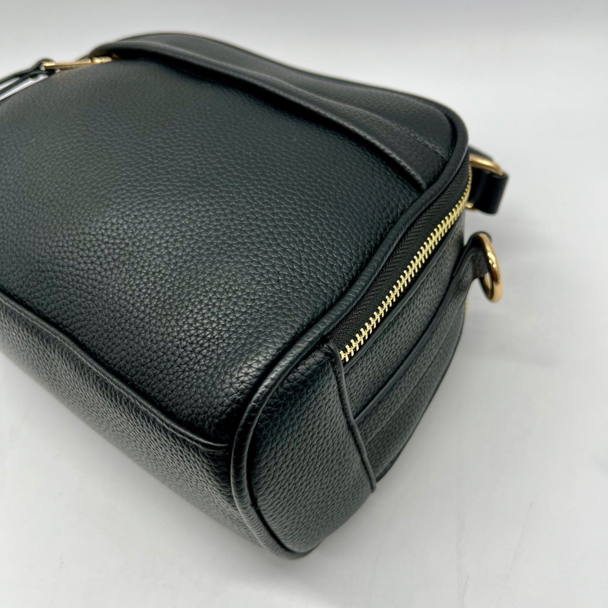 Madison West Black Leather Crossbody Bag