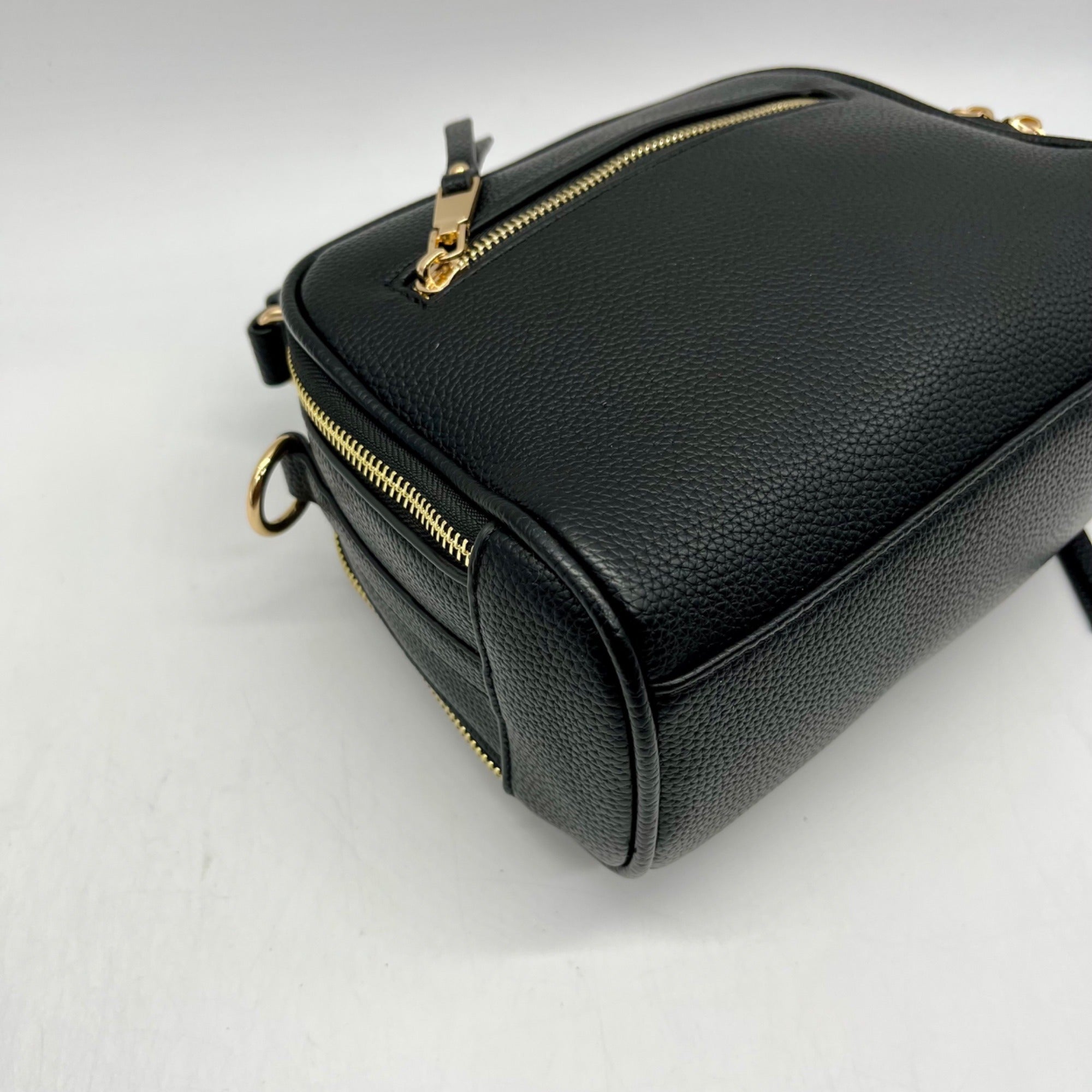 Madison West Black Leather Crossbody Bag