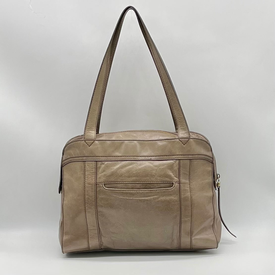 Hobo Gray leather Shoulder Bag