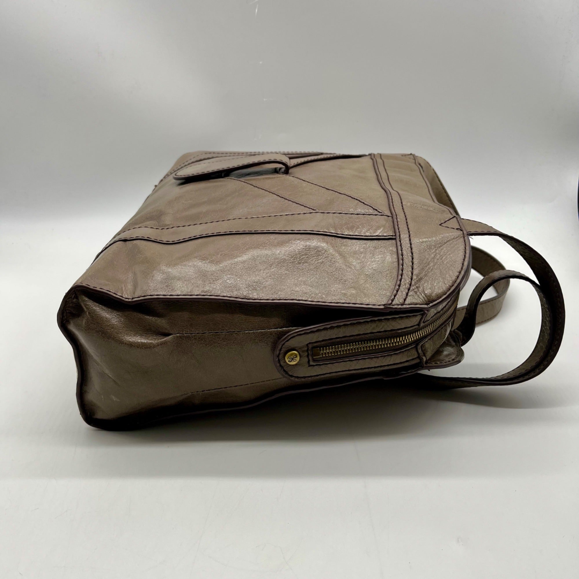 Hobo Gray leather Shoulder Bag
