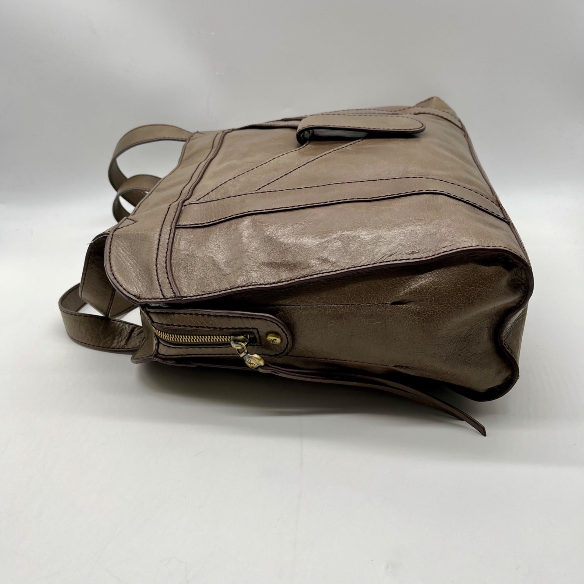 Hobo Gray leather Shoulder Bag