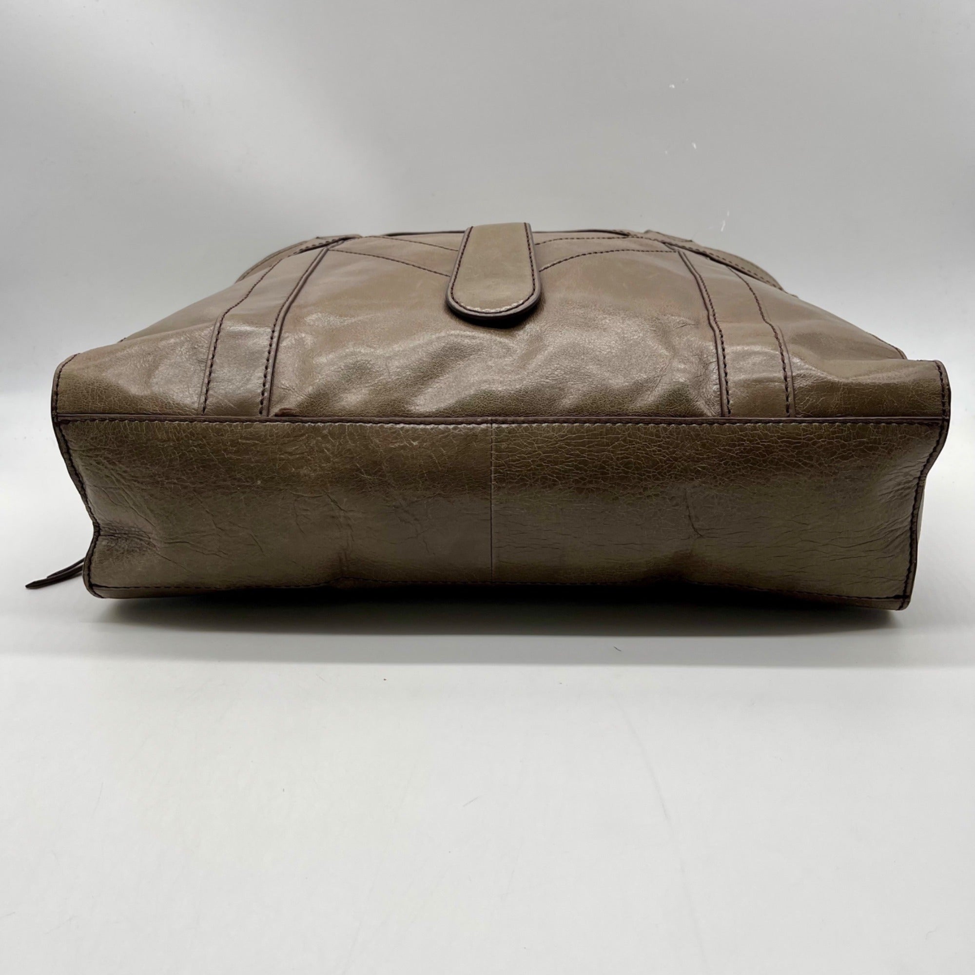 Hobo Gray leather Shoulder Bag